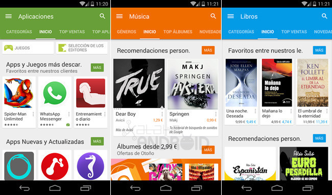 Google Play Store 5.0 ya disponible, ahora con más Material Design