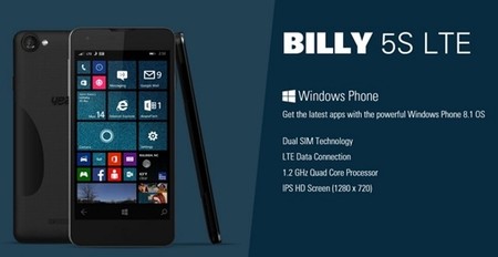 Yezz anuncia el Billy 5S LTE, un Windows Phone de gama media que presentará en la CES 2015