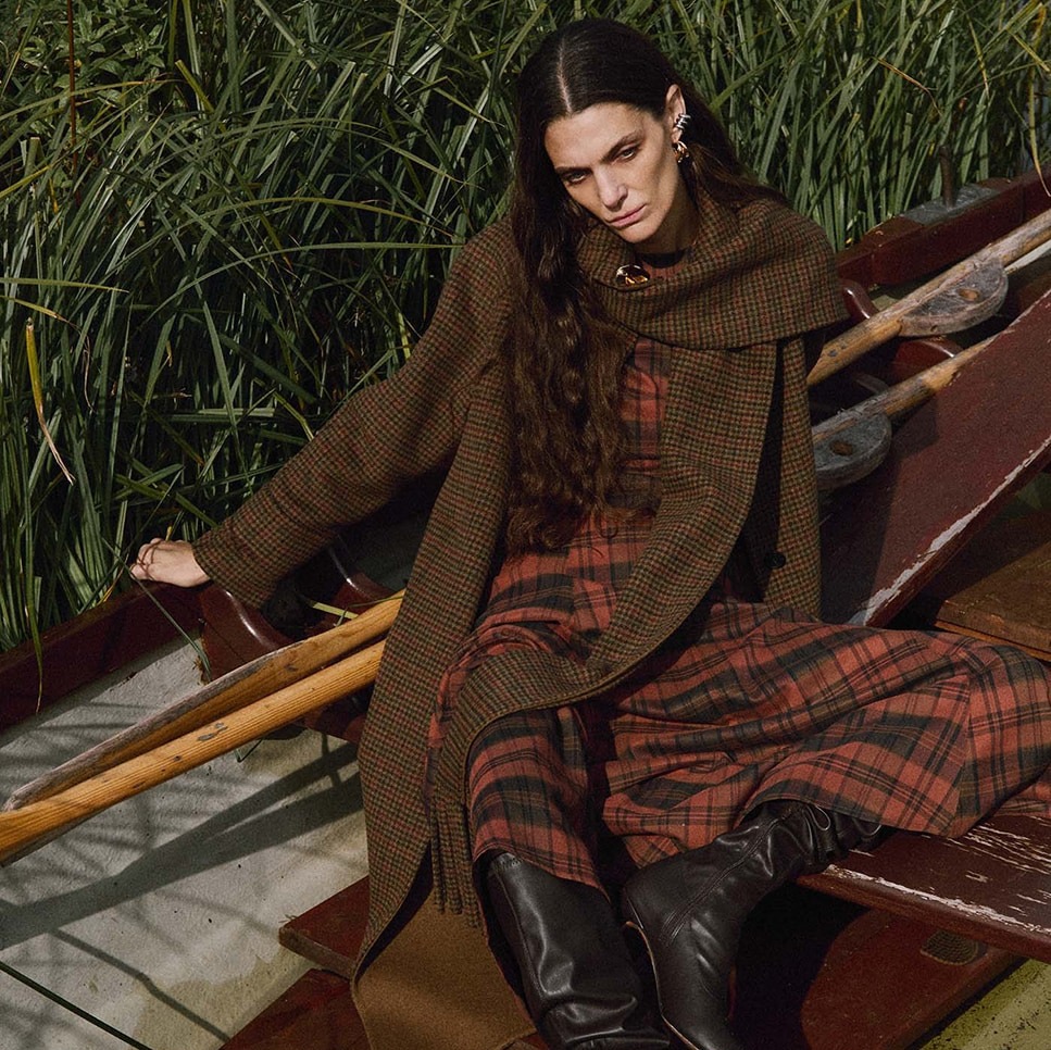 Vestido de cuadros Sfera