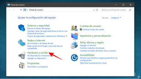 Elige Hardware Y Sonido En El Panel De Control