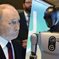 Acreditávamos que nada superaria o robô russo que acabou no chão, até que fizeram um dançar na frente de Putin 