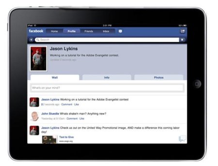 Facebook lanzará un app para iPad pese a Spartan