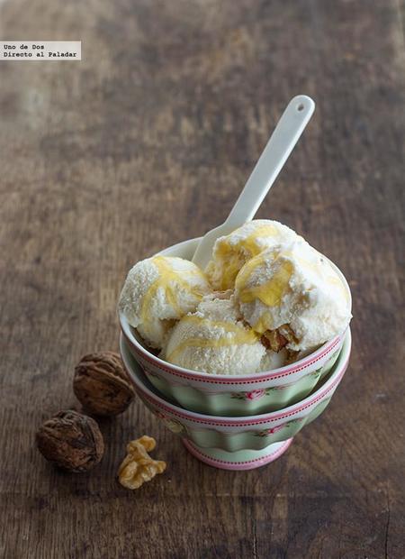 Helado de miel y nueces. Receta