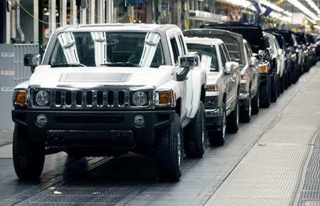 Linea de montaje del Hummer H3TA