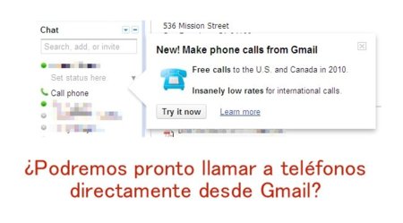 Google está probando la posibilidad de hacer y recibir llamadas de teléfono desde Gmail
