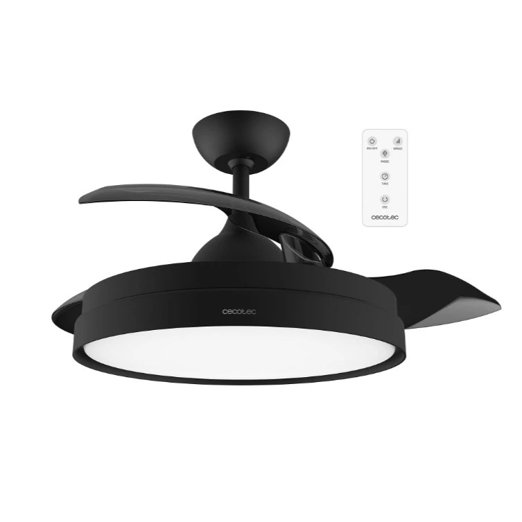 Ventilador de techo con luz - Cecotec EnergySilence Aero 4280 Invisible Black