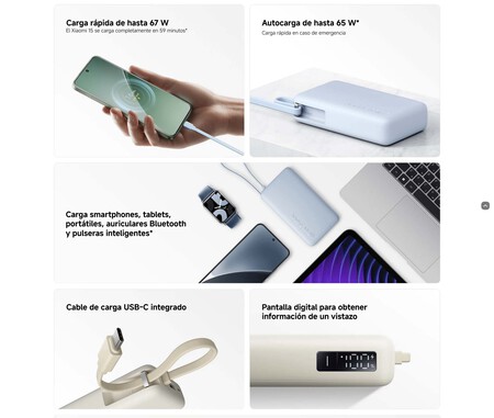 Www Mi Com Es Product Xiaomi 67w Power Bank 10000 Integrated Cable