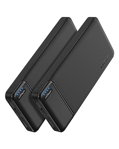 AsperX 2-Pack Power Bank 10000mAh bateria portatil USB C