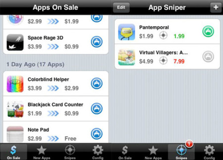AppSniper, al día de las aplicaciones que bajan de precio
