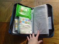 Bolso para cambio de pañal minimalista y hecho por nosotros