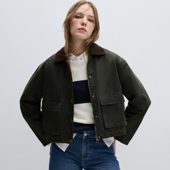 Cazadora efecto encerada

