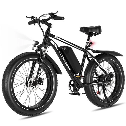 Bicicleta Eléctrica Evercross Tech Ek15s 26", Motor De 500 W, Batería Extraíble De 48 V Y 15,6 A, Velocidad De 25 Km/h, Autonomía De 50 Km,Negro
