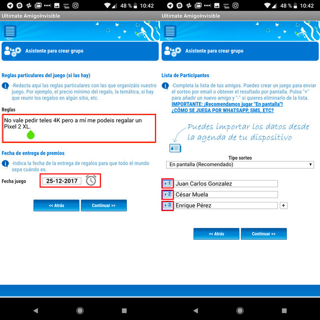 Amigo Invisible Whatsapp