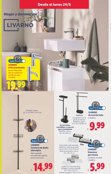Estanteria De Ducha Telescopica Folleto Lidl