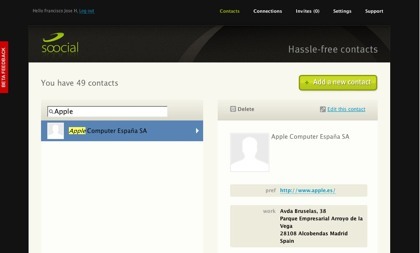 Soocial, sincronizando nuestras agendas de contactos en la web