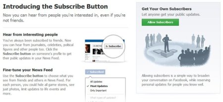 Facebook cambia "suscribirse" por "seguir" en los botones de las páginas