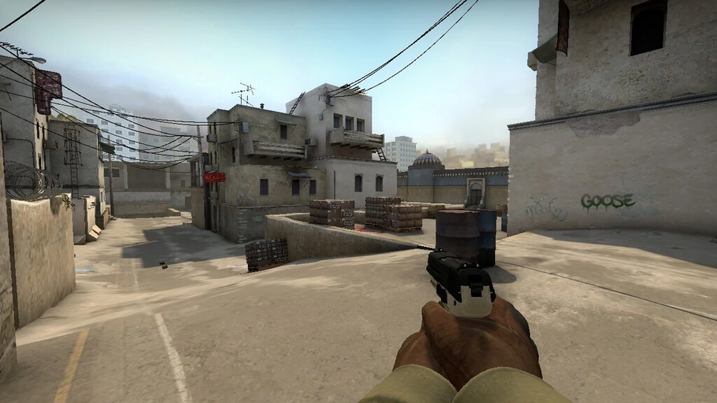 Hace más de 10 años que alguien recreó el mapa de Dust 2 de Counter Strike en la vida real y parece que todavía sigue en pie