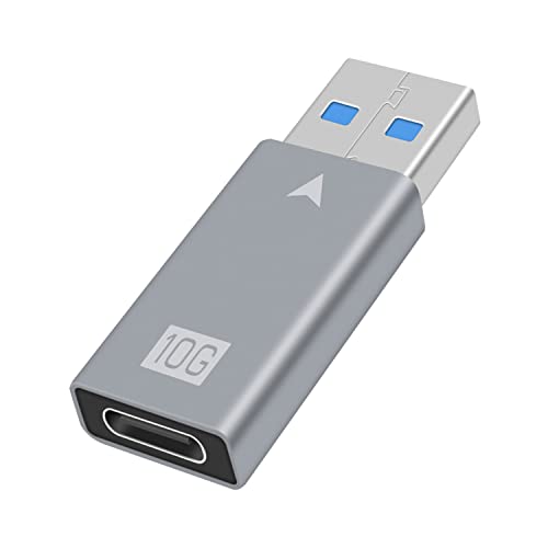 Duttek Adaptador USB a USB C, USB C Hembra a USB 3.0 Macho, 10 GB USB A a USB Tipo-C3.1 Gen2 Adaptador de Soporte PD Carga rápida y Transferencia de Datos
