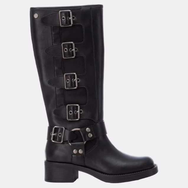 Bota mosquetera señora con hebillas
