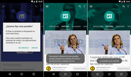Fijar Pantalla en Lollipop