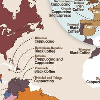El tipo de café más popular en cada país del mundo, reunido en un ilustrativo gráfico