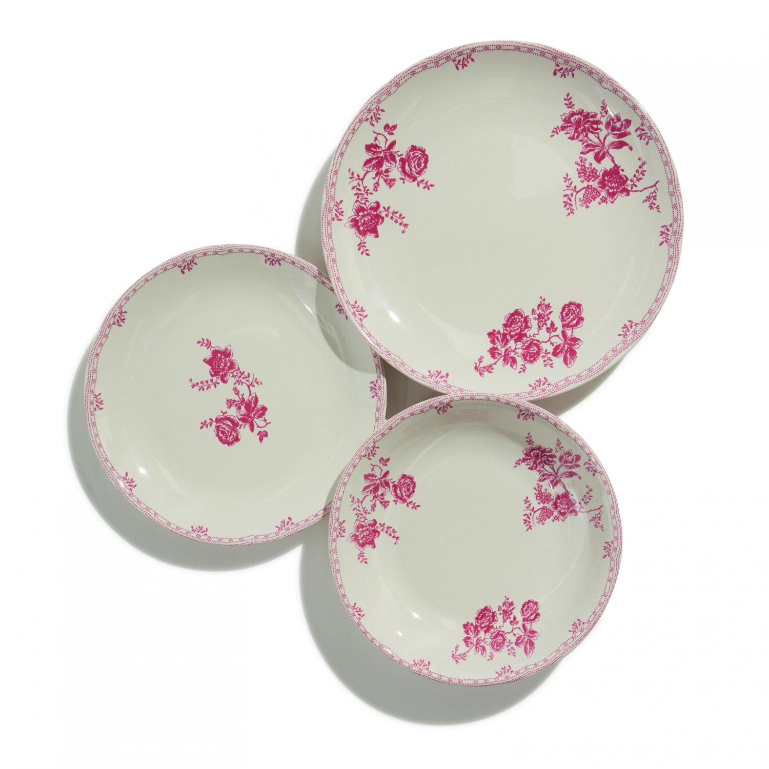  Vajilla en Gres de 12 piezas CARREFOUR HOME Maryse - Rojo 