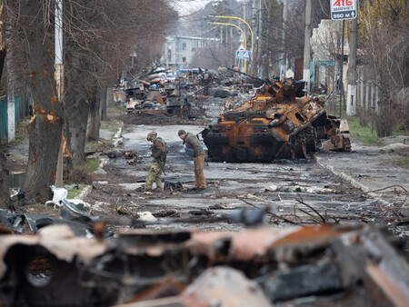 Bucha Main Street After Russian Invasion Of Ukraine 3to4