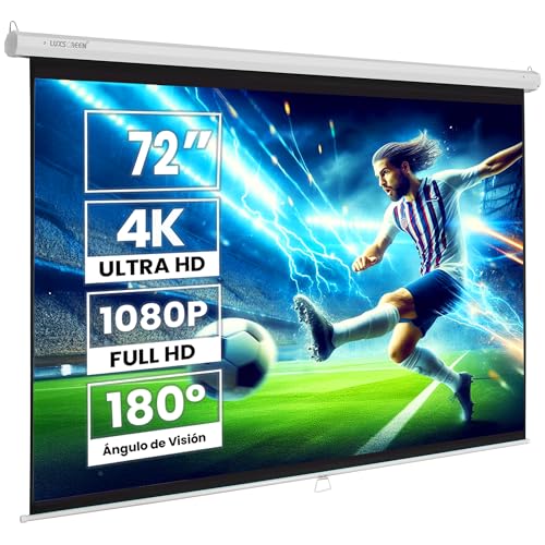 Pantalla de Proyector Manual 72" Pulgadas Luxscreen