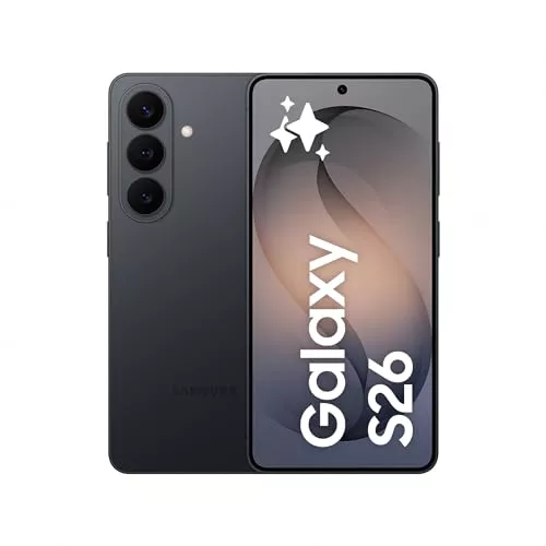 Samsung Galaxy S26, 256GB, Teléfono Móvil con Galaxy AI, Cámara 50MP, 12GB RAM, Batería 4300mAh, Garantía del Fabricante 3 Años + 1 Año Extra, Color Negro (Versión Española)
