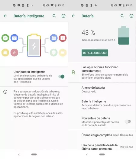 Bateria Android Pie