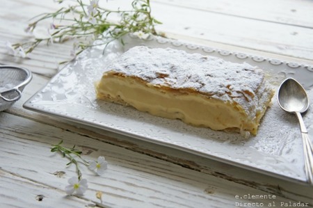 Milhojas de vainilla. Receta