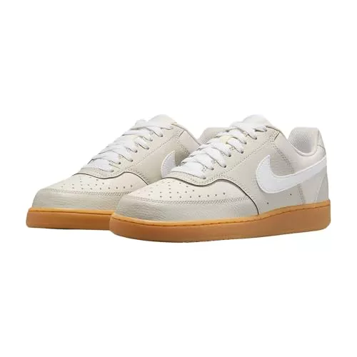 Nike IB7939-072 W Court Vision LO Mujer Light Bone/White-Phantom-Gum Yellow EU 38.5