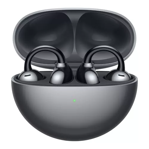 HUAWEI FreeClip Auriculares Inalámbricos Bluetooth,Clip Innovador,Open-Ear,Gran Duración de Batería,Cancelación de Ruido en Llamadas por IA,Resistencia IP54 al Polvo y a Salpicaduras de Agua,Negro