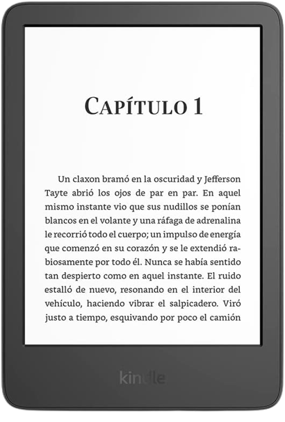 Kindle (modelo de 2022): nuestro Kindle más compacto y ligero, con una pantalla de alta resolución de 300 ppp y 6 pulgadas, y el doble de almacenamiento | Negro, sin publicidad
