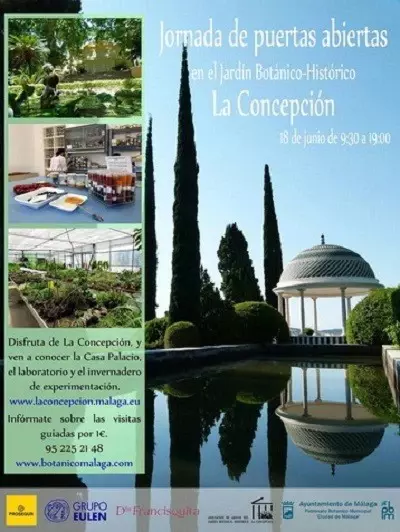 Puertas abiertas en el jardín botánico 'La Concepción' de Málaga, el martes 18 de junio 