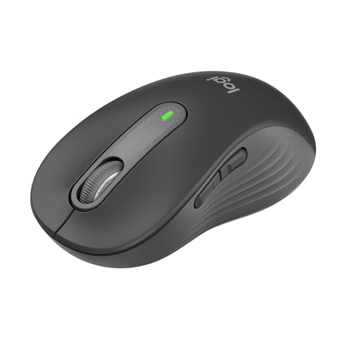 Logitech Signature M650 L ratón inalámbrico de tamaño normal - Para manos grandes, 2 años de pila, clics silenciosos, botones personalizables, Bluetooth, PC/Mac/multidispositivo/Chromebook - Gris