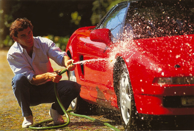 Ayrton Senna y el Honda NSX