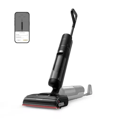 DREAME H15 Pro Aspirador en seco y Húmedo con Brazo Robótico GapFree AI DescendReach, Cobertura de Triple Borde, 21 kPa, Lavado de Cepillo a 100 °C, Secado a 90 °C en 5 min, Alcance Plano de 180°