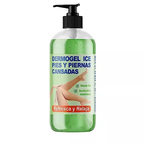 QKnatur - Gel Efecto Frío para Pies y Piernas Cansadas, Hinchadas o con Varices - 500 ml - Sensación de Alivio y Bienestar - Refrescante, antiinflamatorio y relajante. Estimula la circulación