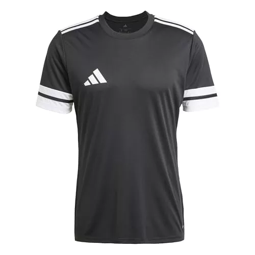 adidas Hombre Squadra25 Jersey Short Sleeve Shirt, Black/White, L