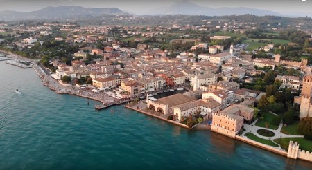 El lago di Garda a vista de dron. Vídeos inspiradores