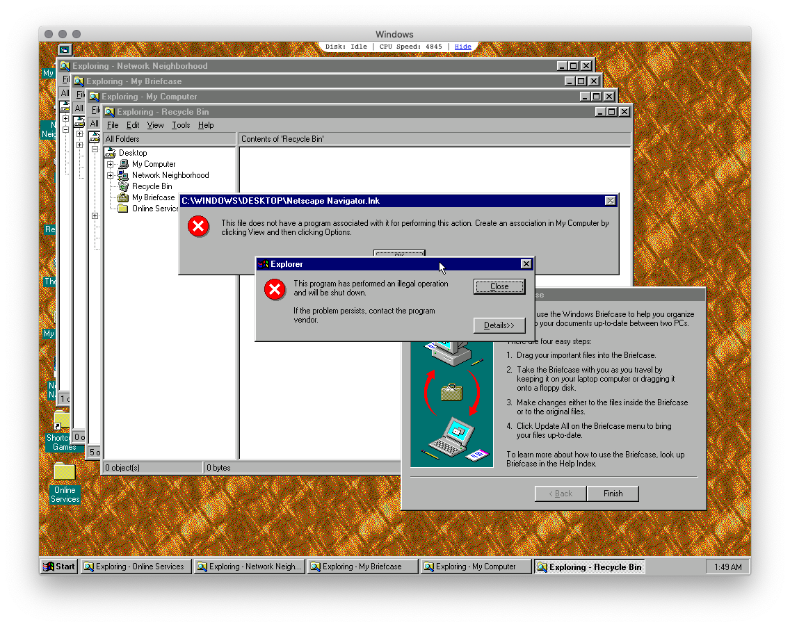 El Windows 95 que funciona como una app en Windows 10, Linux y Mac