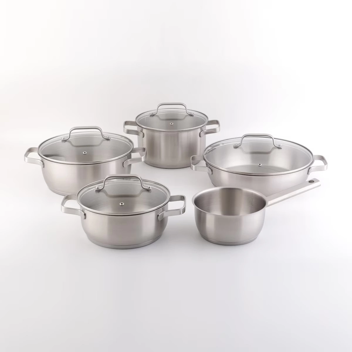 El Corte Inglés - Batería de 5 piezas de acero inoxidable Smart.