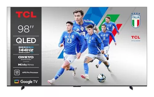 TCL TV QLED 4K UHD 98P8K 98 | Smart TV, Google TV, HDR, Onkyo Sound