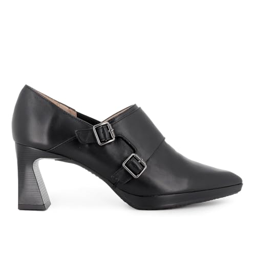 Hispanitas Zapato de tacón para mujer abotinado piel con correas 