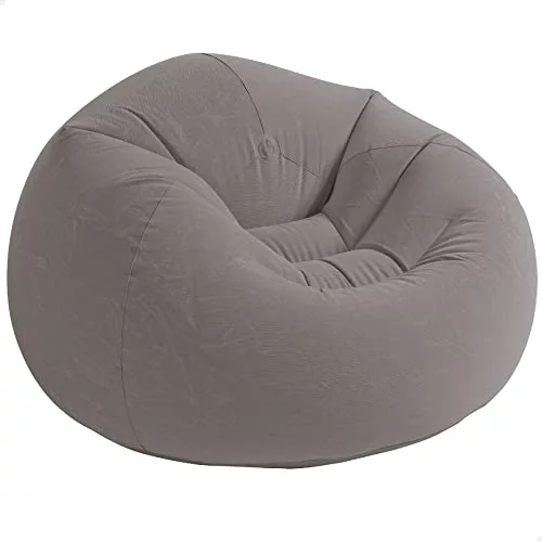 Intex 68579 - Sillón hinchable Beanless gris 114x114x71 cm