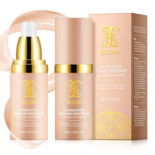 Base De Maquillaje Que Cambia De Color, La MáS Nueva Base De Maquillaje Que Cambia De Color Para Pieles Envejecidas, Bases LíQuida Spf 50+ Protector Solar, Corrector Nude Para Todo Tipo De Pieles, 60g