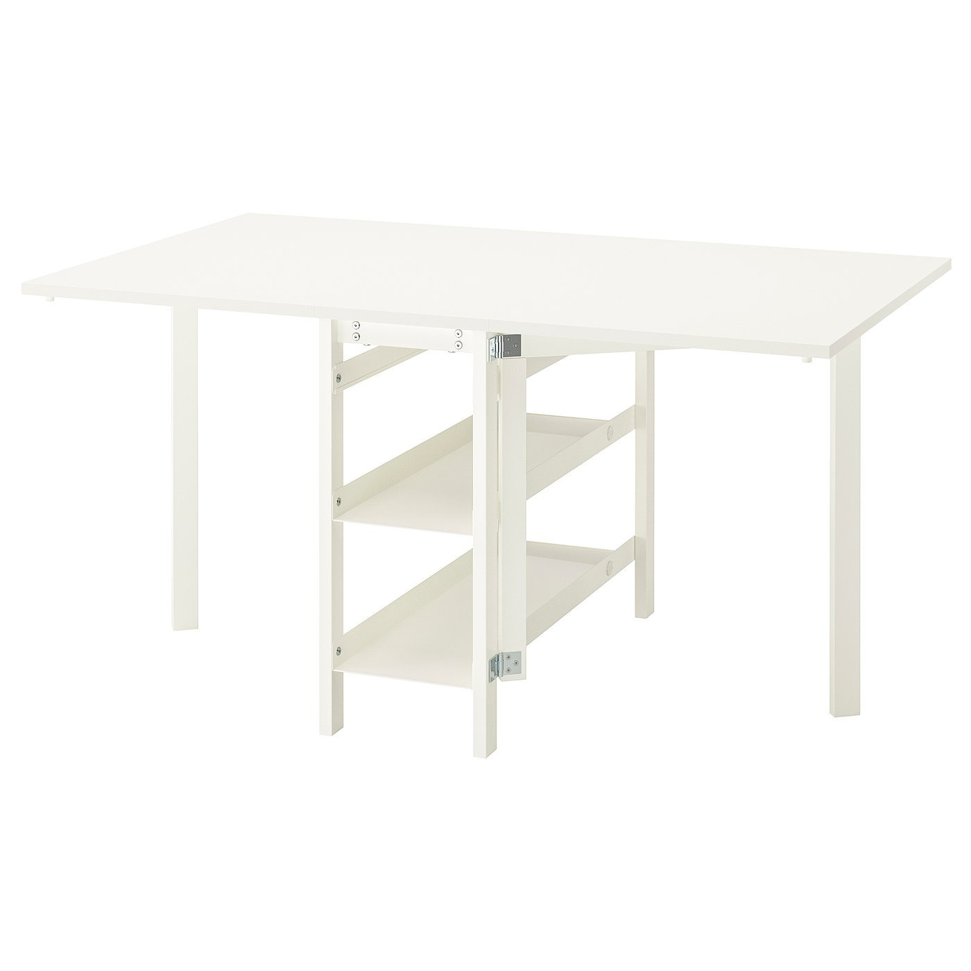 VIHALS - Mesa alas abatibles, blanco, 39/95/151x90 cm