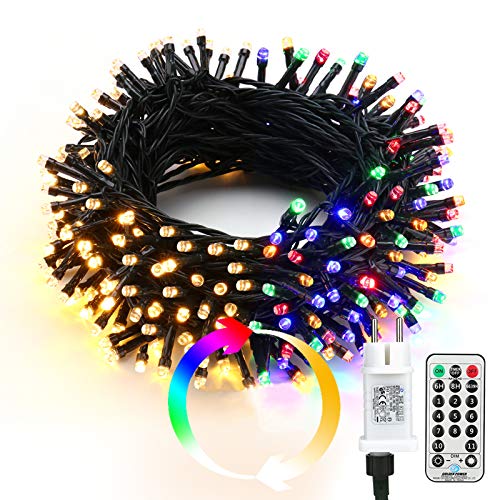 BrizLabs Luces de Arbol de Navidad, Guirnalda Luces 25M 200 LED 