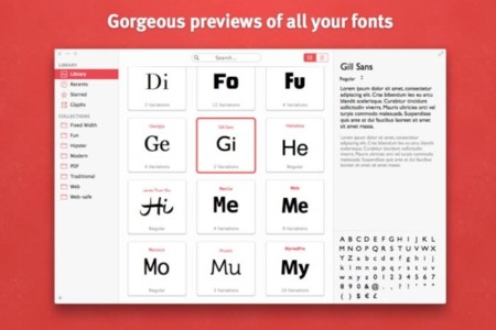 Fonts: Bohemian Coding presenta un nuevo gestor de fuentes con una interfaz interesante